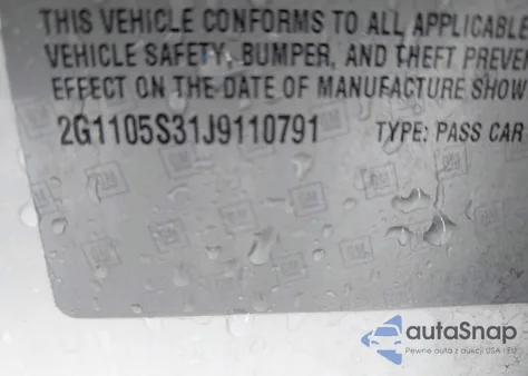 2018 Chevrolet Impala 1Lt from USA, damaged, VIN 2G1105S31J9110791